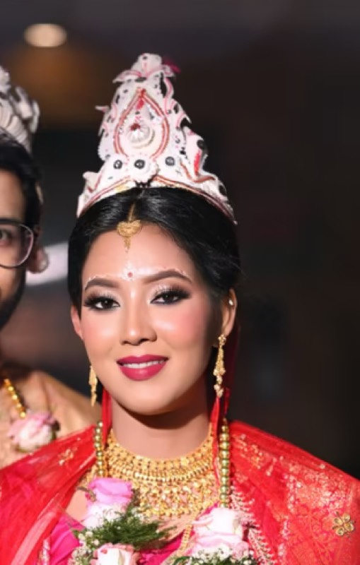 Anamika on her wedding day